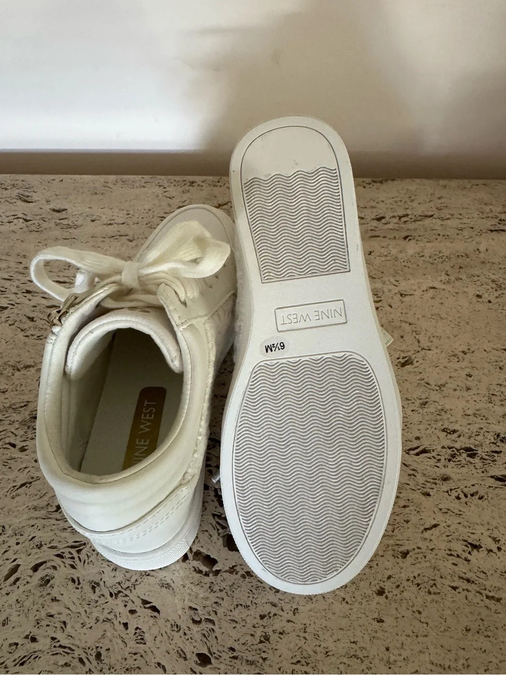 NWOB Nine West Tons Women's High Top Wedge Sneakers. Size 6.5M. MSRP $89.99
